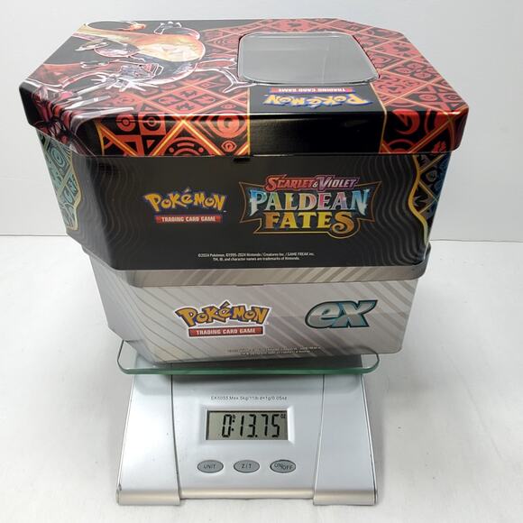 Pokemon Scarlet & Violet Paldean Fates Charzard Quaquaval Ex Collector EMPTY TIN - Picture 12 of 12